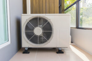Air condition outdoor unit compressor install outside the house