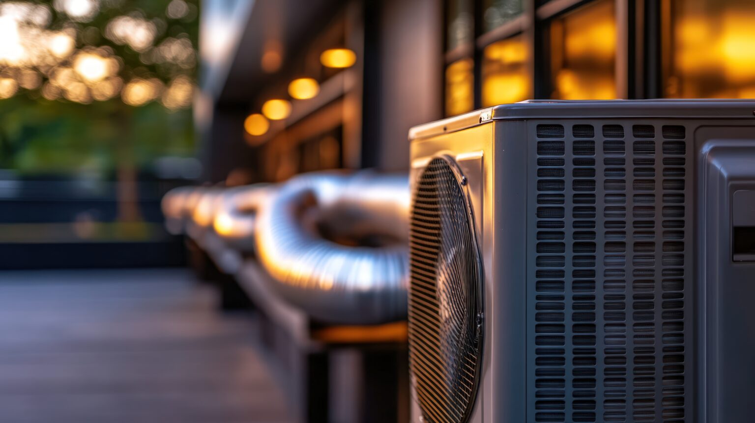 Outdoor rooftop air conditioning unit
